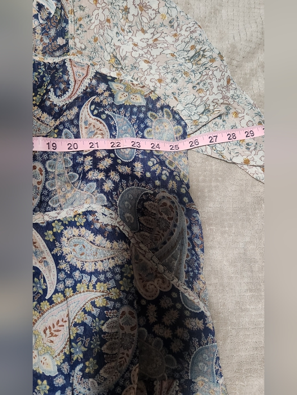 NWT Torrid Chiffon Mixed Print Paisley Top Size 1 - Picture 8 of 8